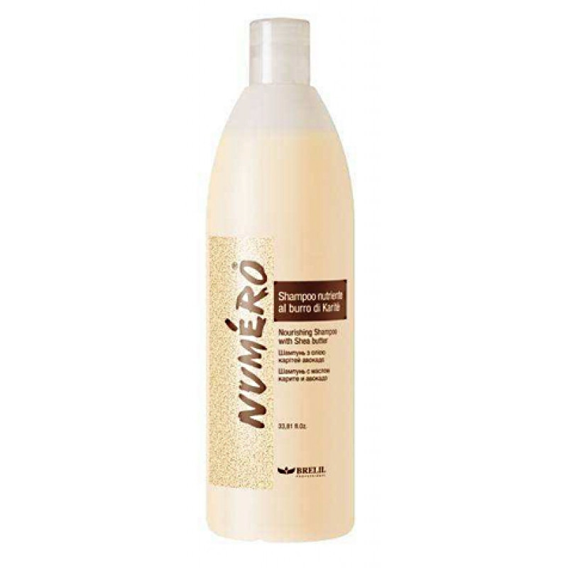 Шампунь з маслом каріте та авокадо-Brelil Numero Nourishing Shampoo With Shea Butter